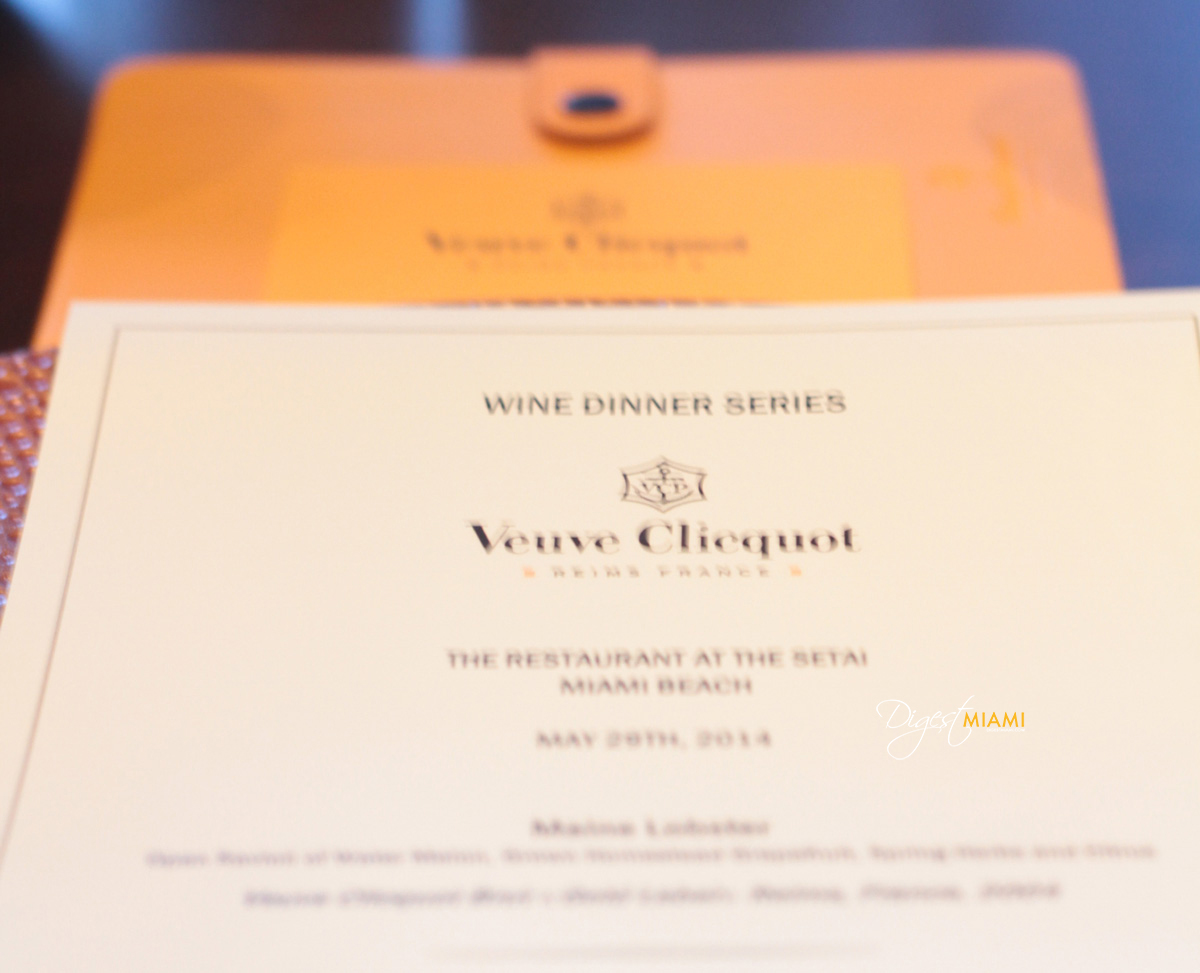 The Setai Veuve Clicquot Dinner