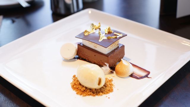 S'mores chocolate mousse, graham cracker ice cream