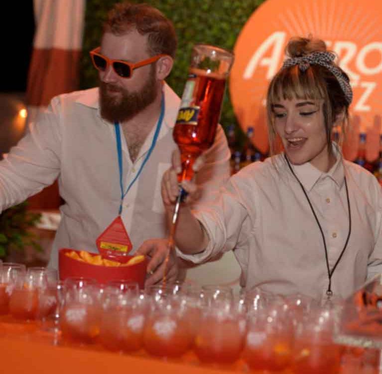 Aperol38 Spritz Aperol38 Spritz at BarillaÕs Italian Bites on the Beach sponsored by HCP Media and the Miami Herald Media Company hosted by Giada De Laurentiis - 2018 Food Network & Cooking Channel South Beach Wine & Food Festival at Beachside at Delano on February 22, 2018 in Miami Beach, Florida -PHOTO by: Seth Browarnik/WorldRedEye.com