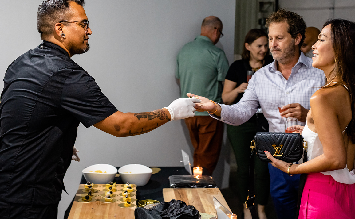 James Beard Foundation Logo Taste America Miami Event Poster Chef Akino West Chef Rodolfo Cuadros Rubell Museum Venue Food and Beverage Stations